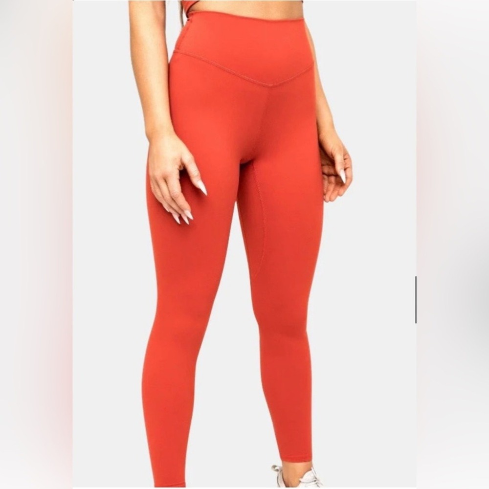 Kamo Fitness NWT Orange High Waisted Leggings Athletic Gym Workout Pants Large‎